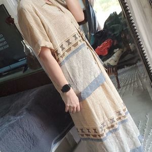 Vintage Skirt and Top Button Up Set